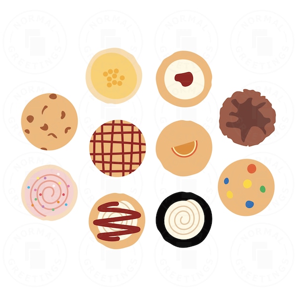 Cookies Layered SVG Bundle Crumbl Style Cookie Cricut Cut Files Chocolate Chip Sweets Cheesecake Sugar Cookie Biscuits Snacks M&M Frosting