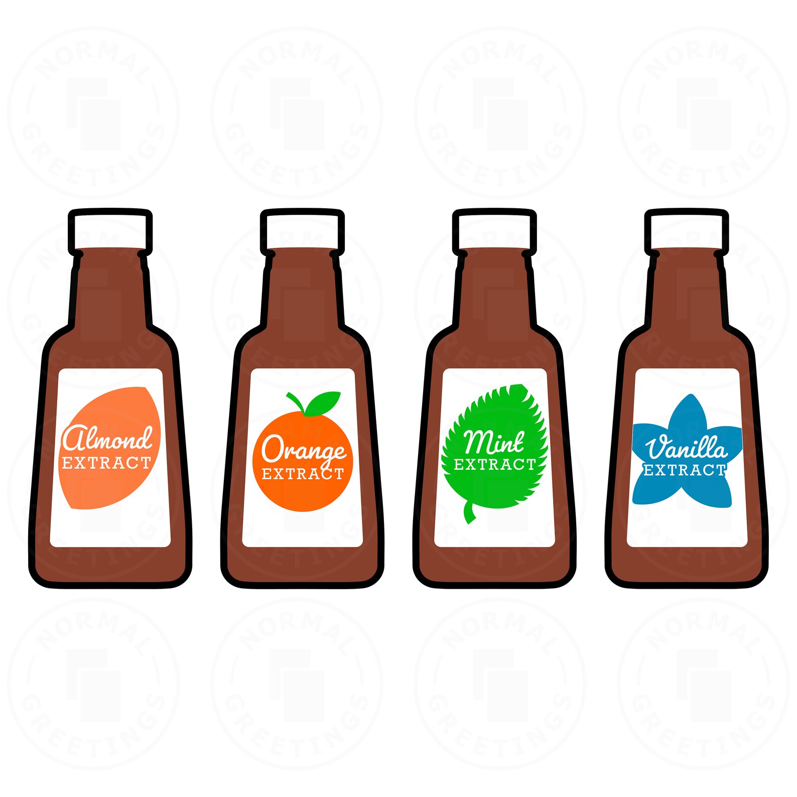 Baking Extracts Layered SVG Bundle Vanilla Mint Orange Almond Etsy