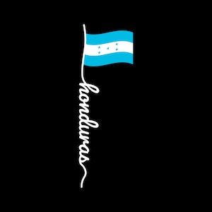 Asta de bandera de Honduras SVG Script Fuente Bandera de Honduras Bandera Hondureña Cricut Archivos de corte PNG Vector Catracho Latino Orgullo Bandera hondureña