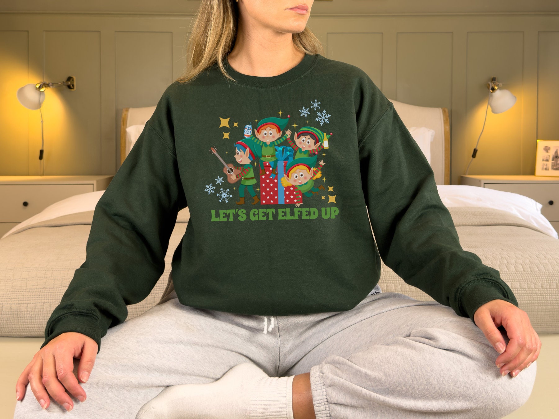 Let Get Elfed Up Drunken Elves  Sweater main image 1