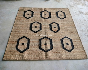Handwoven Hemp Jute Area Rug, Natural Eco Friendly Boho Carpet for Living Room, Bedroom or Entryway Jute Large Rug