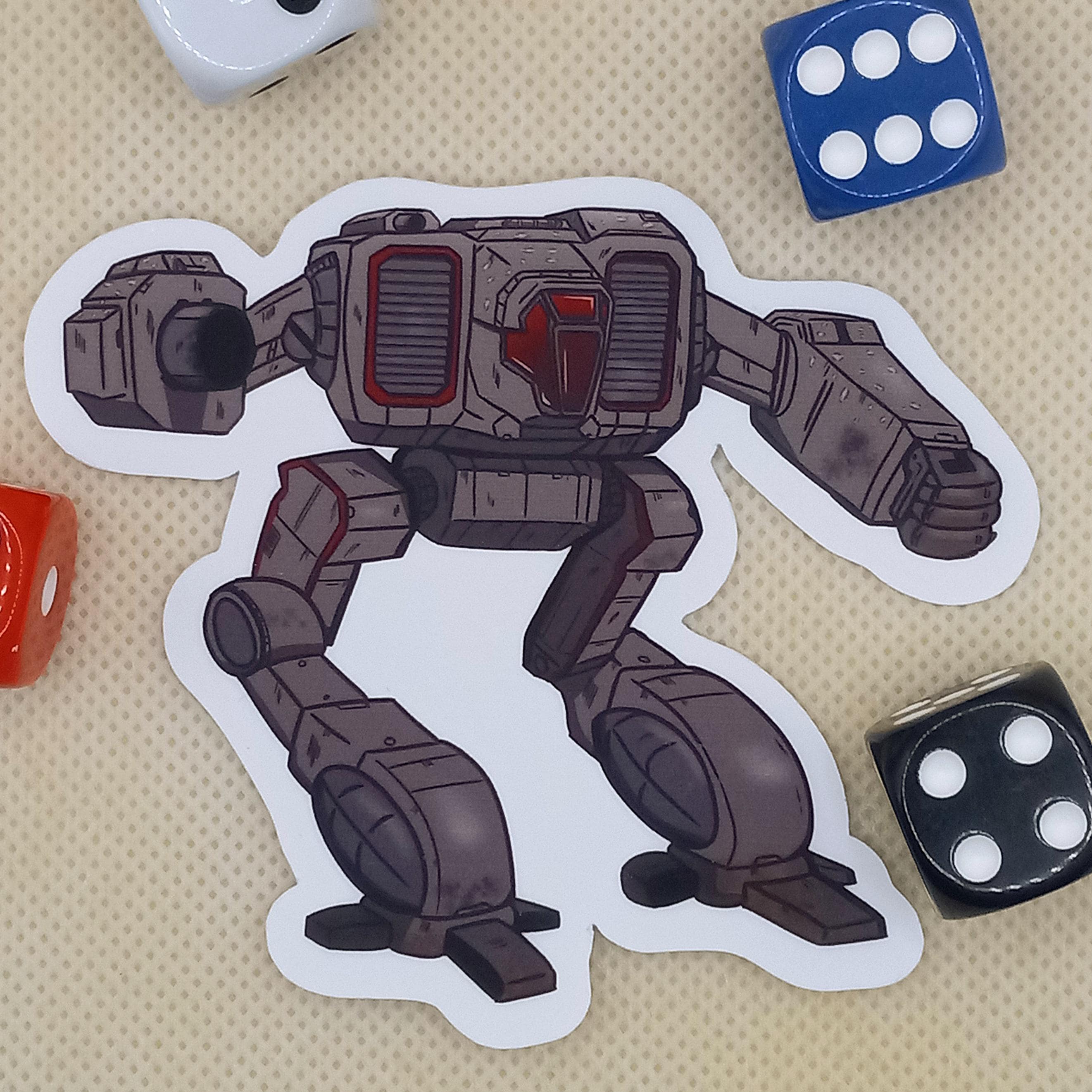 Shadow Cat Chibi Sticker | Battletech Smoked Jaguar, Matte Vinyl - Etsy