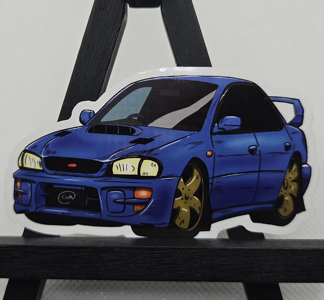 Impreza Chibi Car Sticker | Glossy Vinyl Decal - Etsy