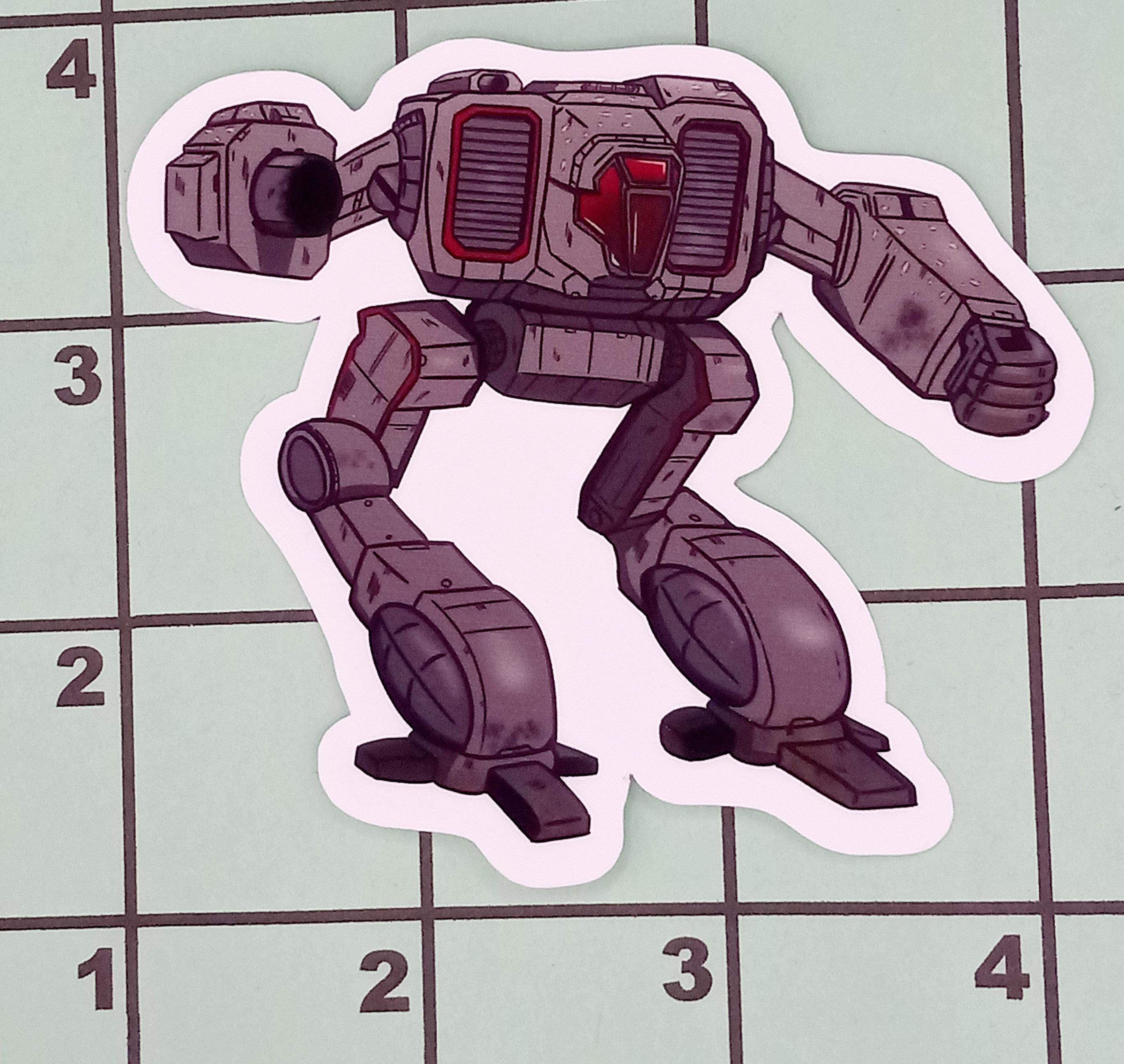 Shadow Cat Chibi Sticker | Battletech Smoked Jaguar, Matte Vinyl - Etsy