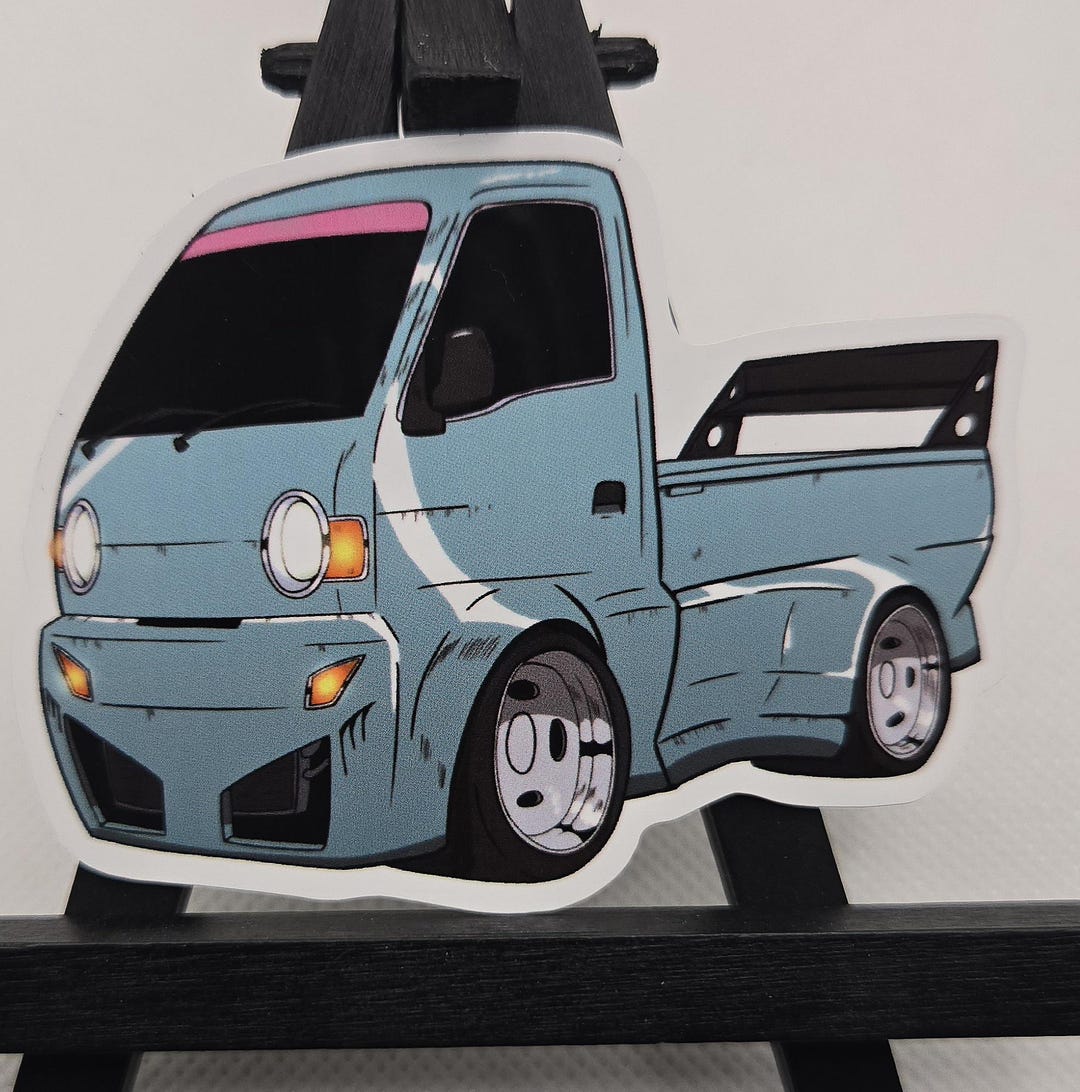 Modded Kei Truck Chibi Car Sticker - Glossy Vinyl - Etsy