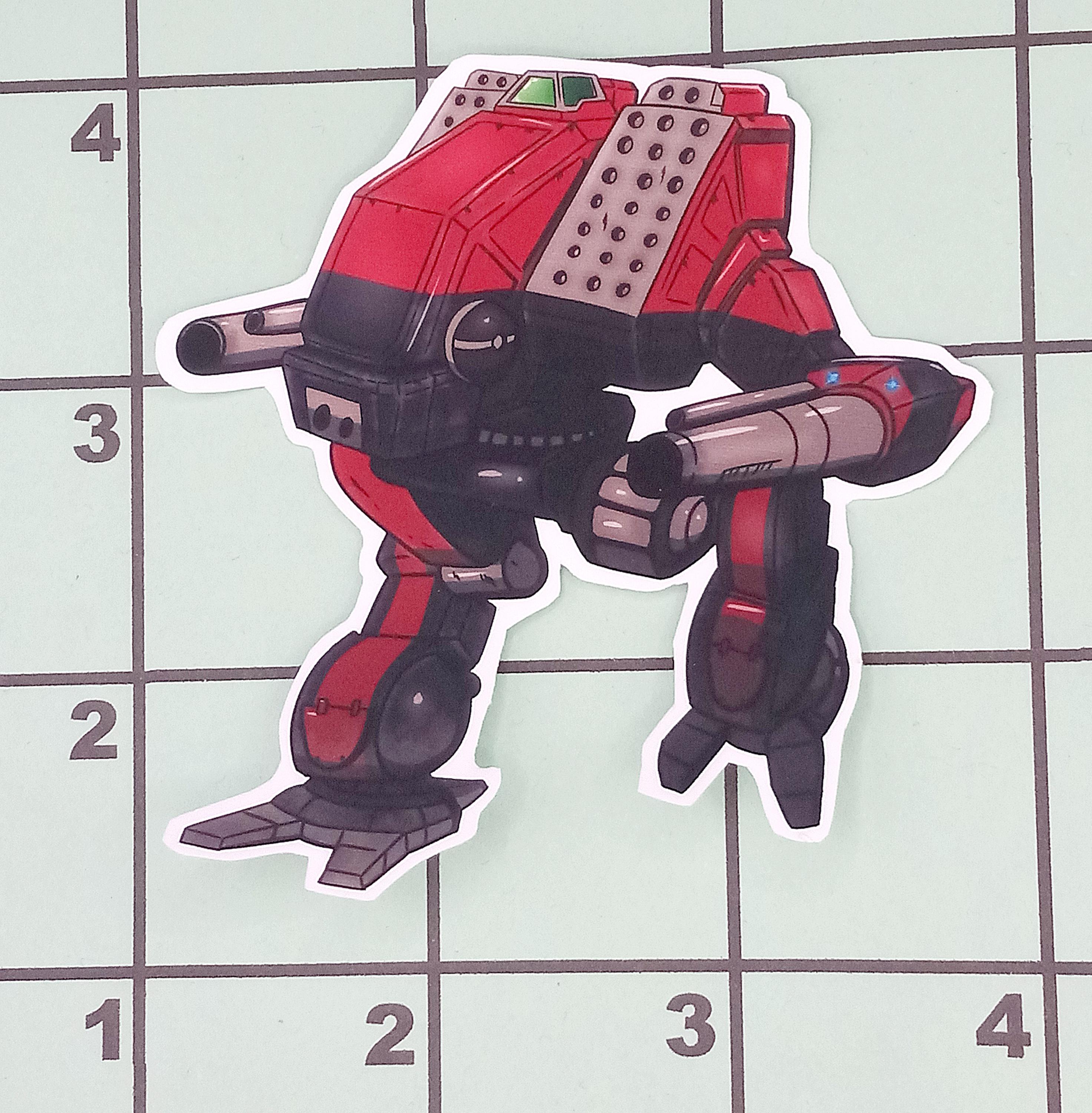 Battletech Mad Dog Chibi Sticker: Vau Galaxy - Matte Vinyl - Etsy