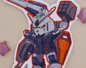 Bonita pegatina de Gundam / Chibi Thunderbolt