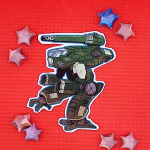 Cute Battletech Sticker | Marauder Chibi