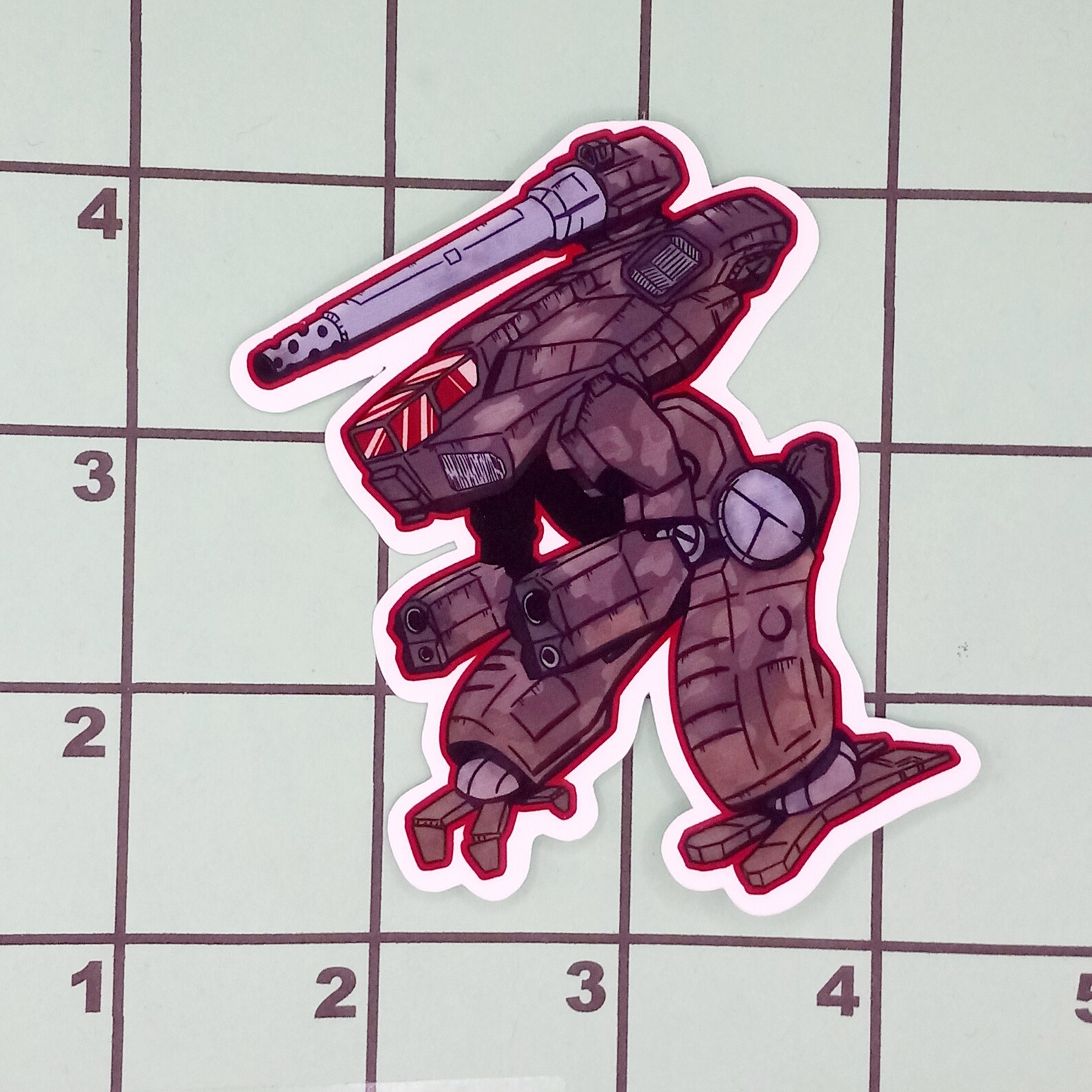 Cute Battletech Sticker | Marauder Chibi | Grey Death Legion - Etsy