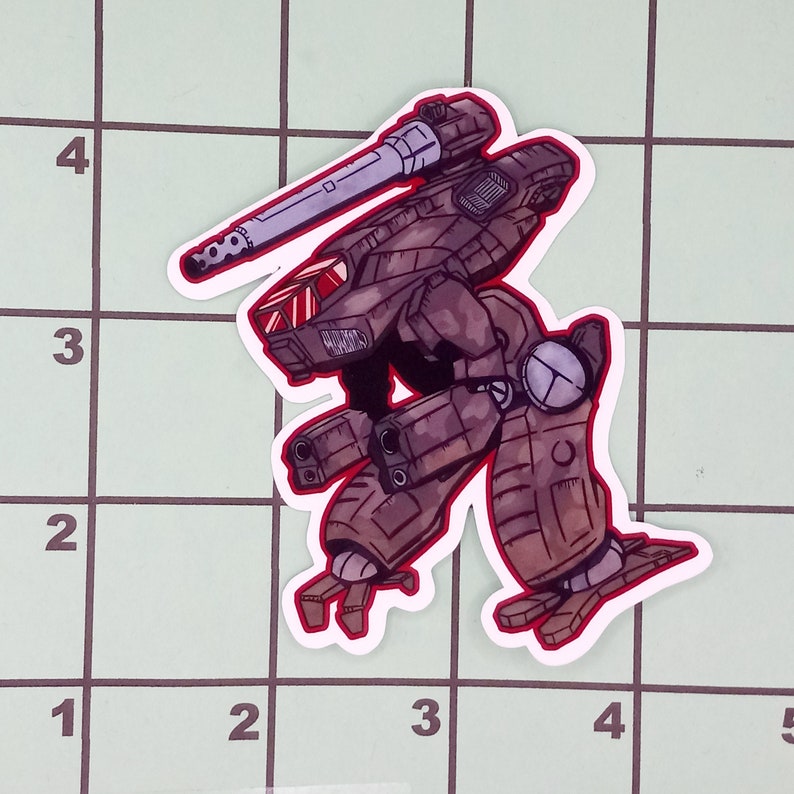 Cute Battletech Sticker | Marauder Chibi | Grey Death Legion - Etsy