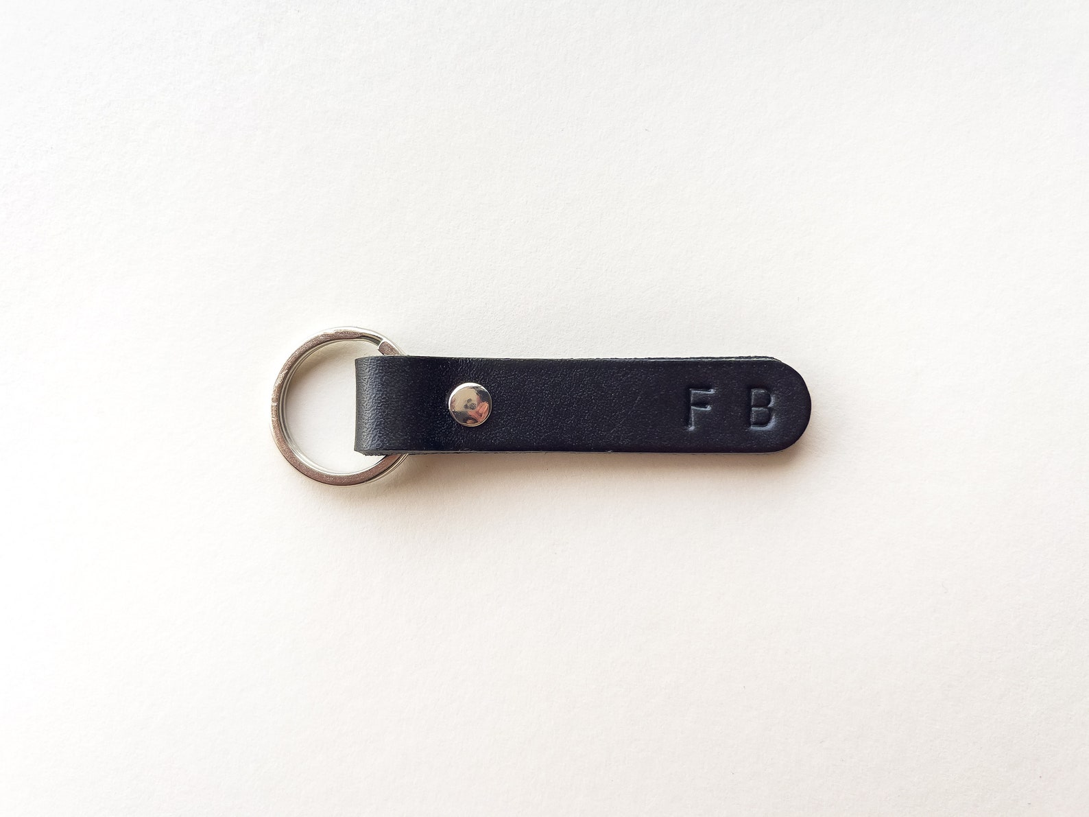 Personalised Leather Keyring Keychain Key Fob Custom Stamped - Etsy