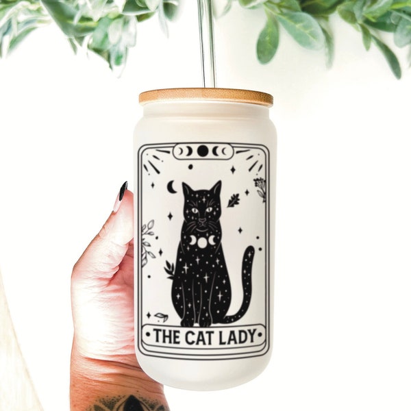 Cat Lover Tarot Card Tumbler/ Tarot Card Tumbler/ Tarot Card/ Cat Lover Cup