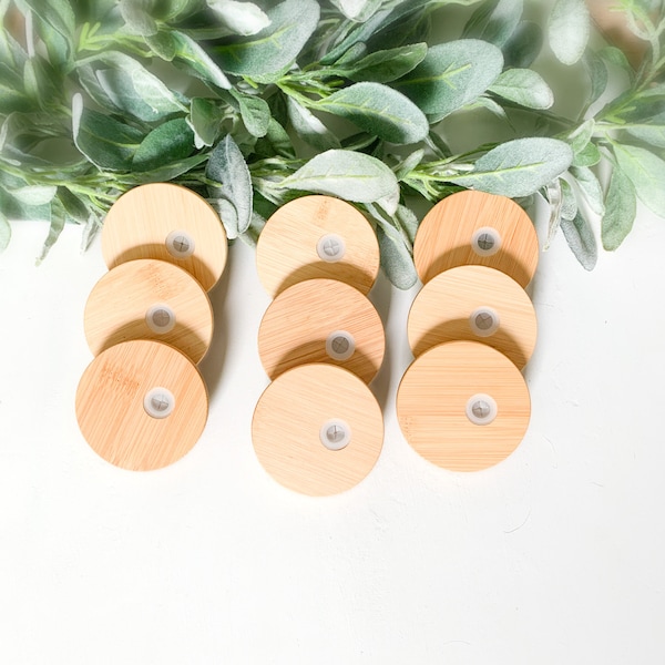 Bamboo Lids- spare lids/ Tumbler lid/ Glass can lid