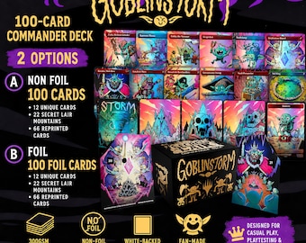 Goblinstorm Proxy Commander Deck – 100 Cards Full Deck Edition Bundle | MTG Foil or Non-Foil Custom Deck