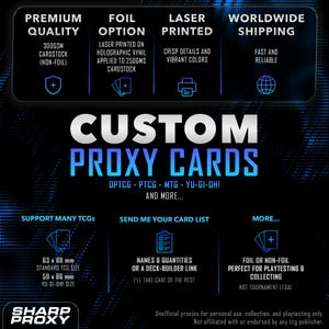 Custom Proxy Deck – Any TCG | MTG, YGO, Ptcg, OPtcg | Foil & Non-Foil | Playtest Cards