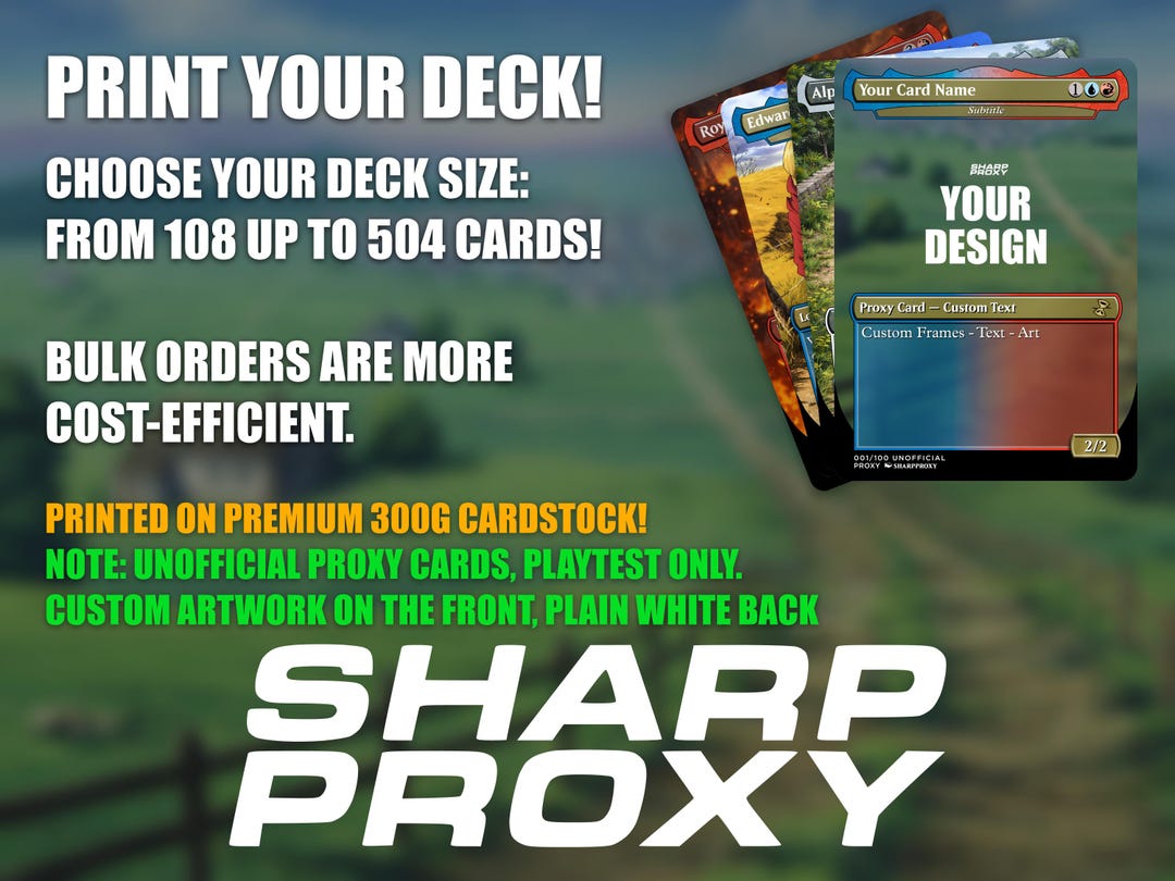 Custom 100 + 8 Cards MTG Proxy Deck – Commander – 108 to 504 – Magic ...