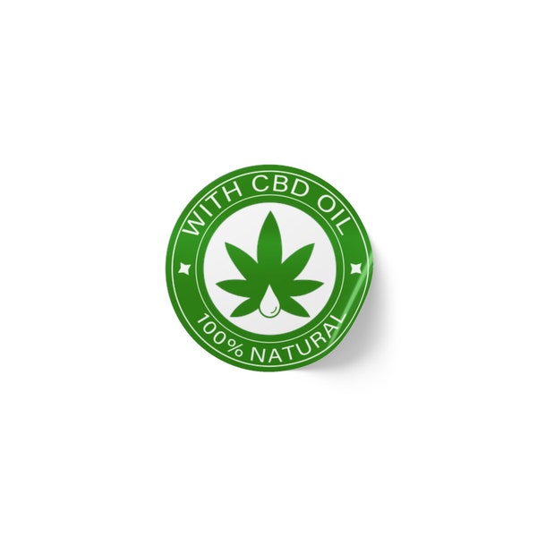 Premium CBD Oil Natural Product Labels - Eco-Friendly Roll of Brand Enhancing Stickers