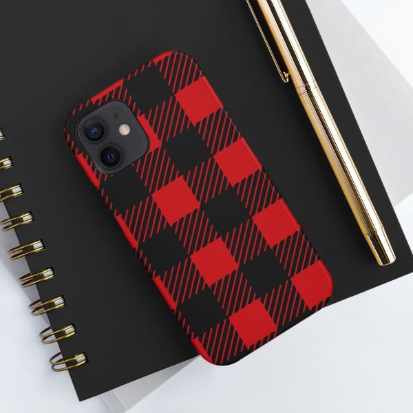 Upgrade your iPhone with our stylish buffalo plaid phone case. Perfect fit for iPhone 14, 13, 12, 11 Pro Max, 12 Mini, and Xr models.