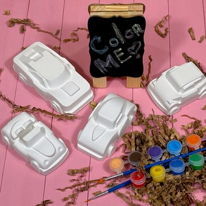 Kit de pintura de coches 3D: Kit de yeso para pintar vehículos, regalo para niños