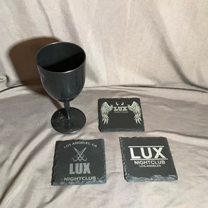 Lux Nightclub coasters - Lucifer Tv show - Set of Two or choice of all 3 Slate coasters. **New Design **