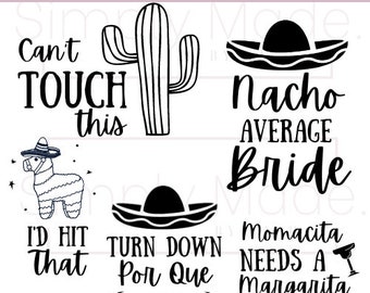 Nacho Average Bride SVG | Fiesta Bachelorette | Bride SVG | Bachelorette Party shirts | Bridal party Svg