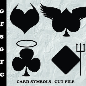 Card symbols svg, cards svg, cards, playing cards svg, playing card symbols, card symbols cut file, playing card cut file, sublimation