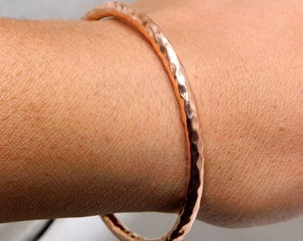 Hammered Solid Pure Copper Bangle , copper Bracelet, Solid Copper bangle, Healing Arthritis Copper Bangle, Bridesmaids Gift