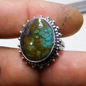 Türkis Ring, Türkis Silber Ring, glatte Türkis Ring, Sterling Silber Ring, Blauer Edelstein Türkis Ring, Blattring, Geschenke