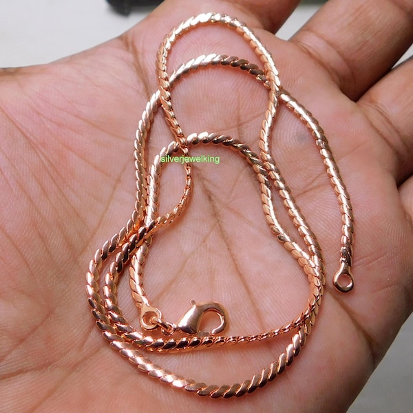 Pure Copper  Chain Necklace: Handmade Copper Jewelry