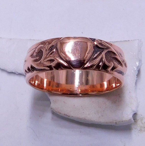 Handmade copper ring made from copper wire