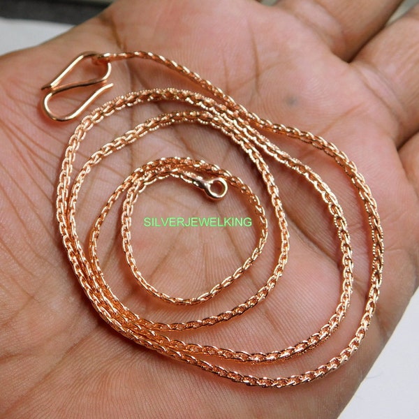 COPPER Chain Necklace, Pure Copper CURB Chain Necklace .Handmade Copper Chain ,Copper Jewelry