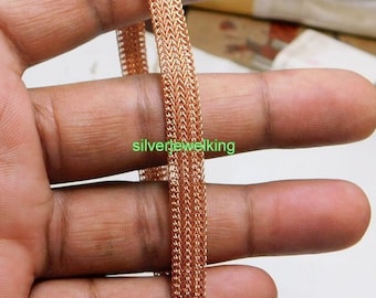 Bracelet chaîne blé en cuivre pur : bijoux vikings respectueux de l'environnement