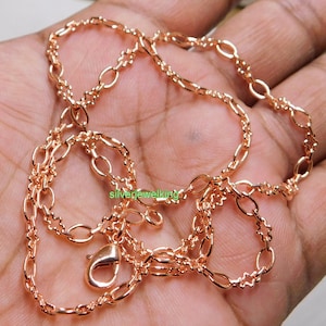 Pure Copper Chain necklace/ Red Copper cable chain/ Solid Copper jewelry Chain /Solid Copper chain Necklace Gift for Viking jewelry