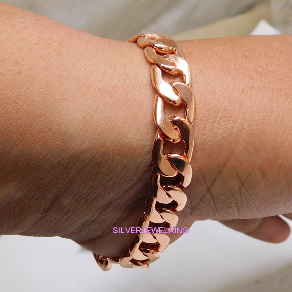 Custom Bracelet Chain Solid Copper 10mm Heavy Cuban Curb Chain Bracelet  CB76M Custom Size Copper Bracelet Chain - Etsy