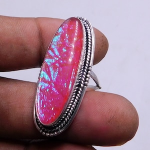 Triplet Fire Opal Ring  Australian Opal Silver Ring 925 Sterling Silver Gemstone Ring Handmade  Jewelry  Gift For Women