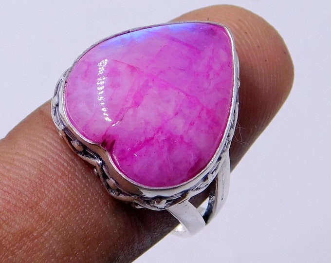 Rainbow Moonstone Ring, Handmade Ring, Natural Moonstone Ring, 925