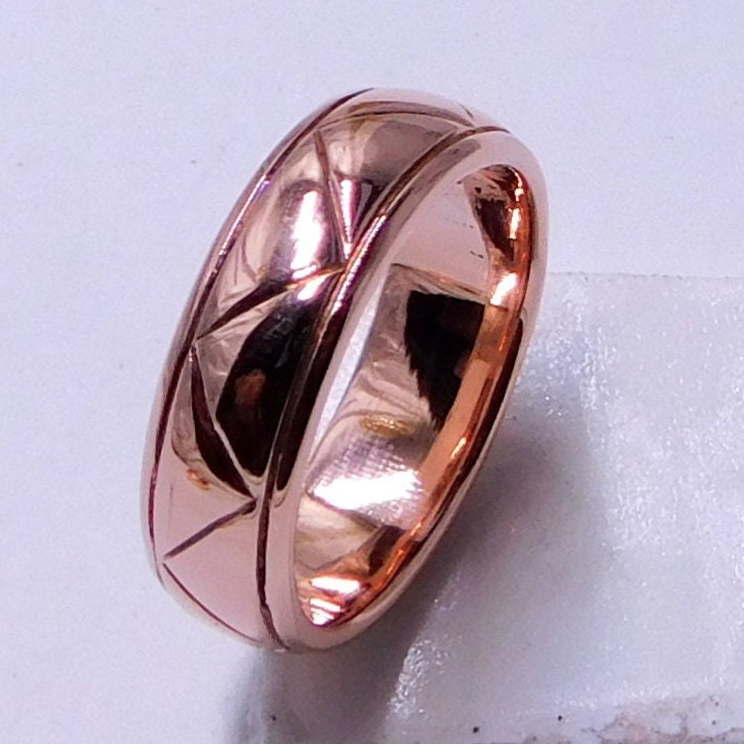 Hammered Copper Band Ring, Pure Copper Band Ring, Handmade Pure Ring