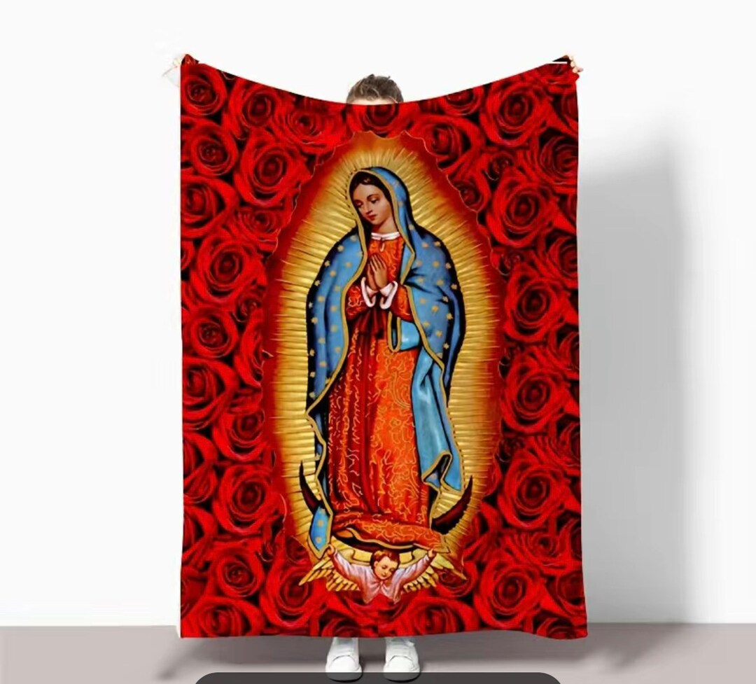 Lady Guadalupe Blanket Virgin Mary Our Lady of Guadalupe Etsy
