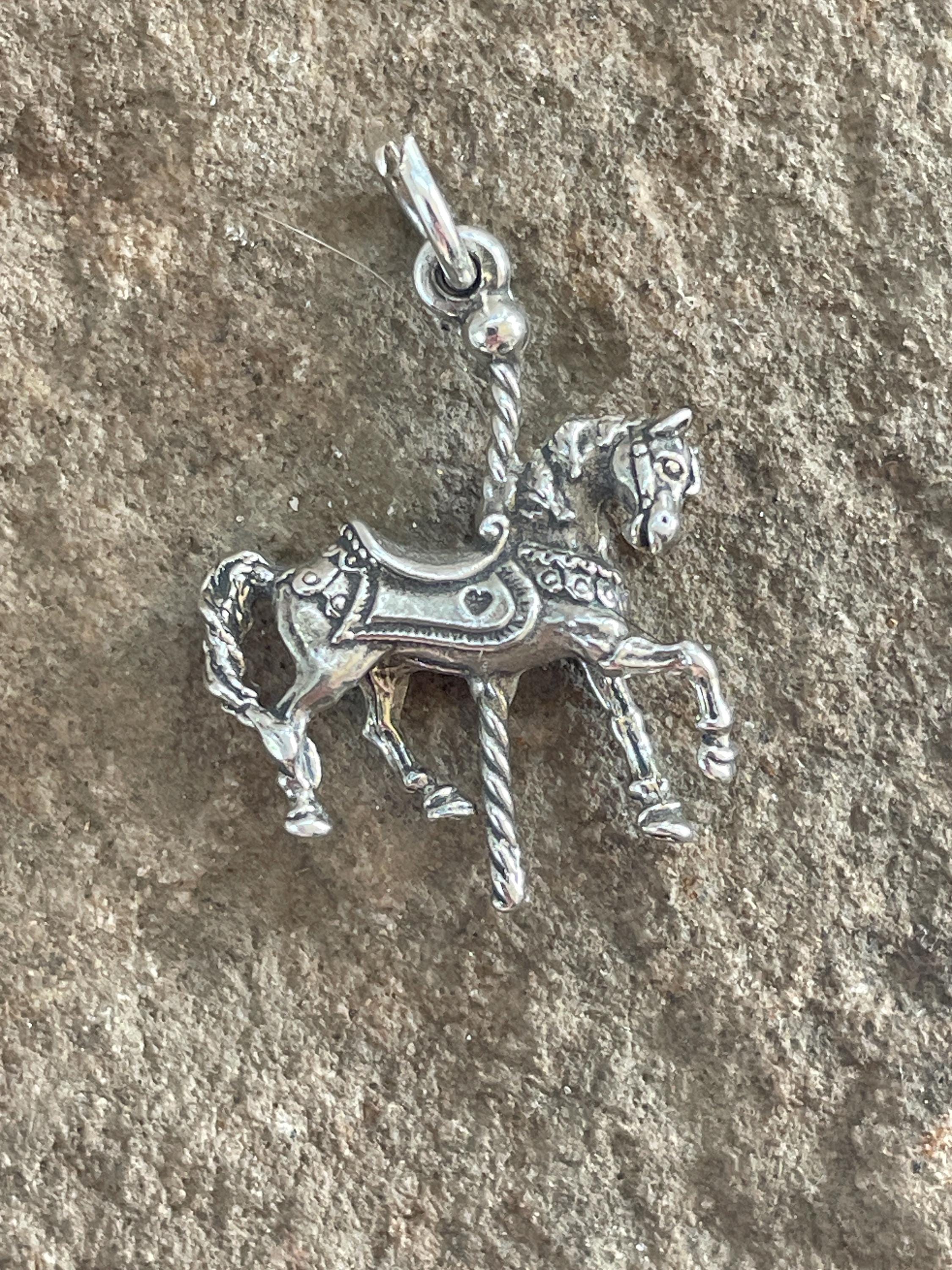 Silver Vintage Carnival Horse - Etsy