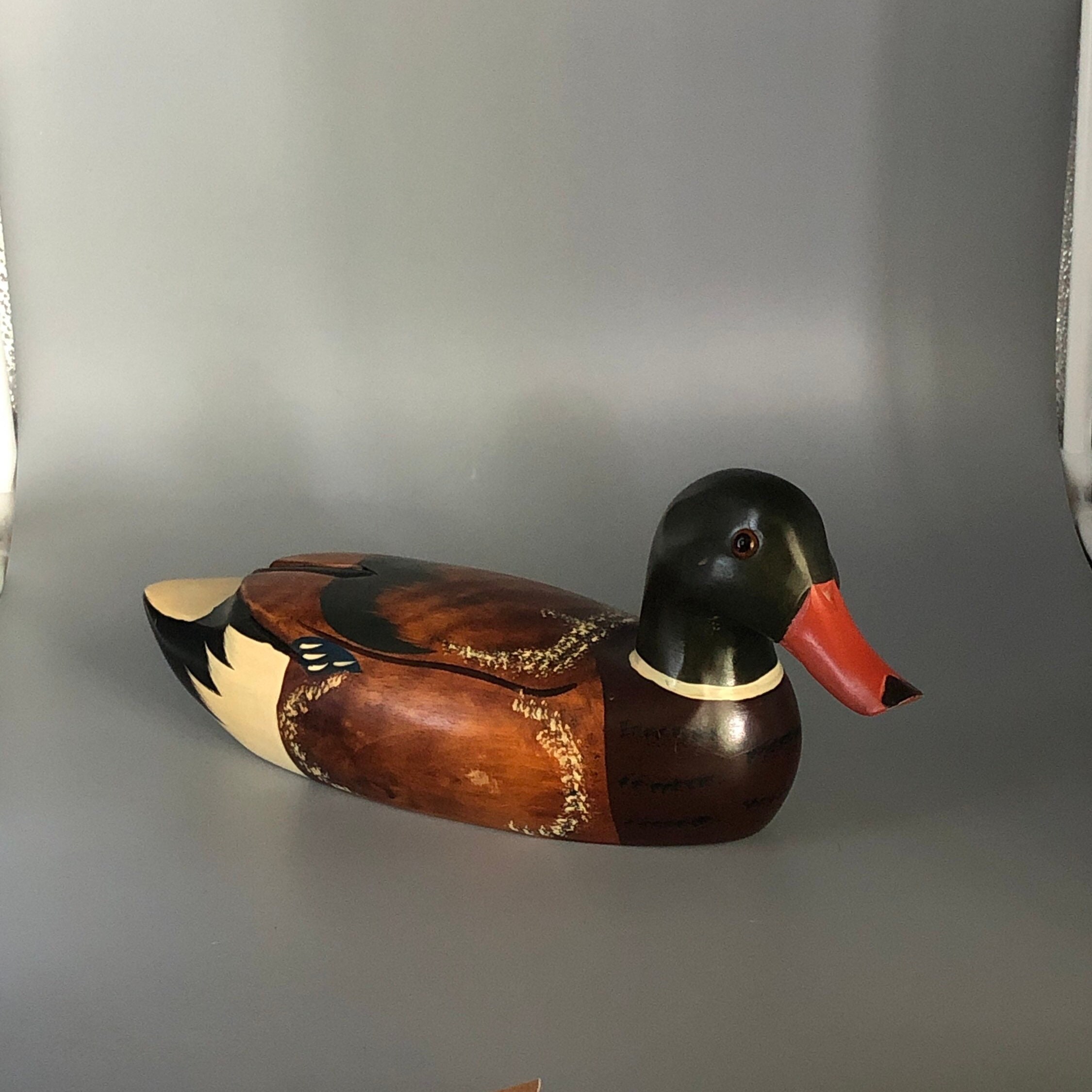 Duck Decoy for Shelf Hand Painted Mallard Male Etsy