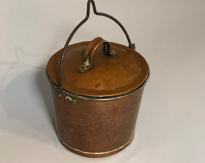Antique English Copper Bucket Etsy