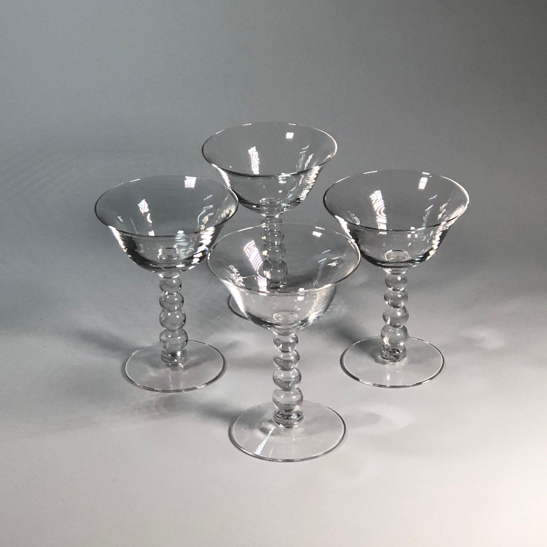 4 Vintage Cocktail Glasses, Candlewick, circa 1950's, 4 oz After