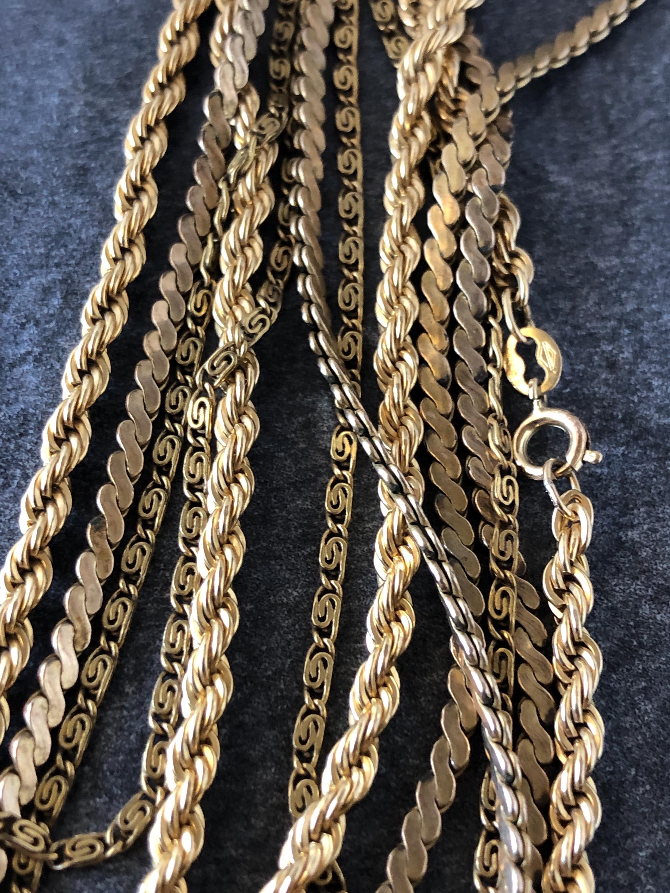 14K 20-inch Gold Filled Chain Vintage Mid-century Estate