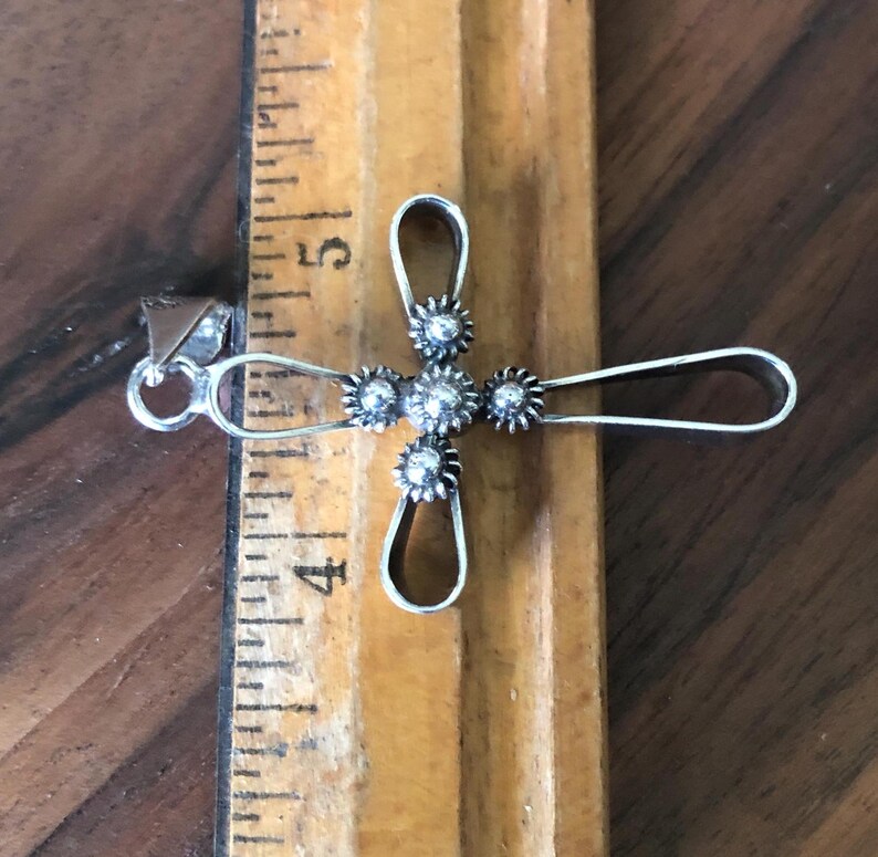 Vintage Taxco Sterling Silver Cross Pendant 925 Faith Jewelry Mid ...