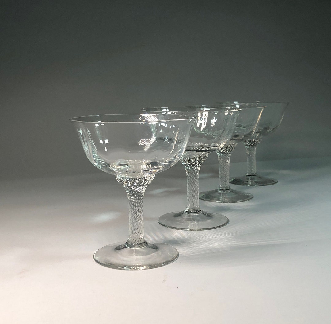 SET of 4 Vintage Gorham Crystal OCTETTE Coupe Glass Mid