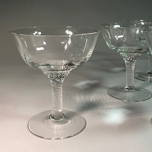 SET of 4 Vintage Gorham Crystal OCTETTE Coupe Glass Gorgeous Mid Century Barware Cocktails, Champagne Glasses, Toasting Glasses