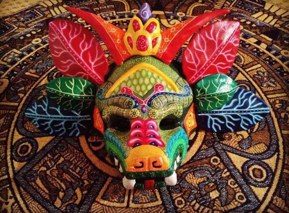 Sculpture of Mask of Quetzalcoatl Etsy