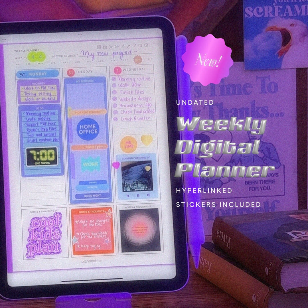 Minimalist Digital iPad Planner for Goodnotes & Notability, 2024