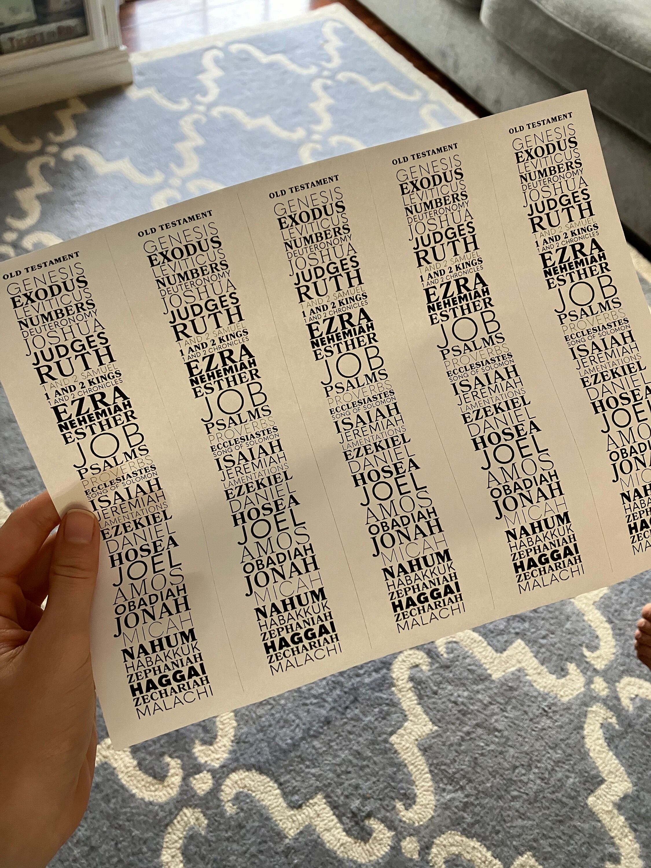 Old Testament Bookmark // Books of the Old Testament // Bible Bookmark ...