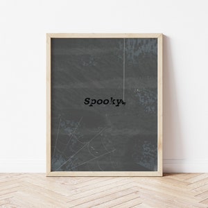 Spooky Halloween Print // Halloween Art // Halloween Word Art // Printable Halloween Decor // 8x10 Print